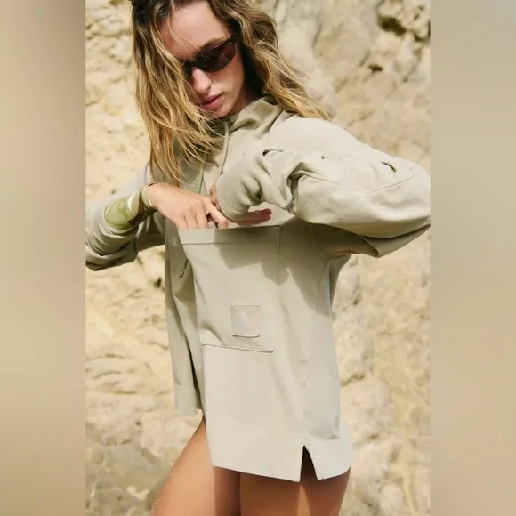 FP MOVEMENT Hot Shot Layer Hoodie Sage Stone NWT - Picture 3 of 10